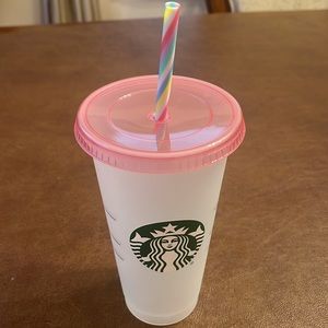 New Starbucks Tumbler W/Straw